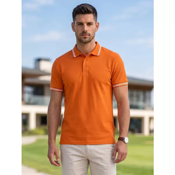  Pánské triko s límečkem MALFINI URBAN 219 ORANŽOVÁ 