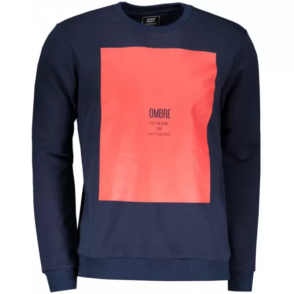  Pánská mikina OMBRE AB1045 NAVY 