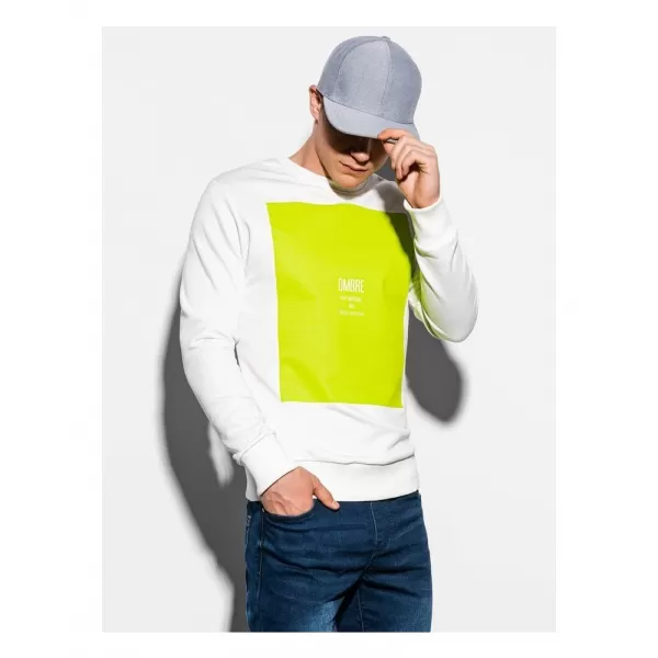  Pánská mikina OMBRE AB1045 WHITE 