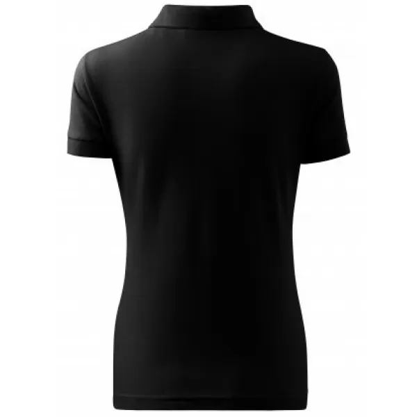  Dámské triko s límečkem MALFINI COTTON 213 ČERNÁ 