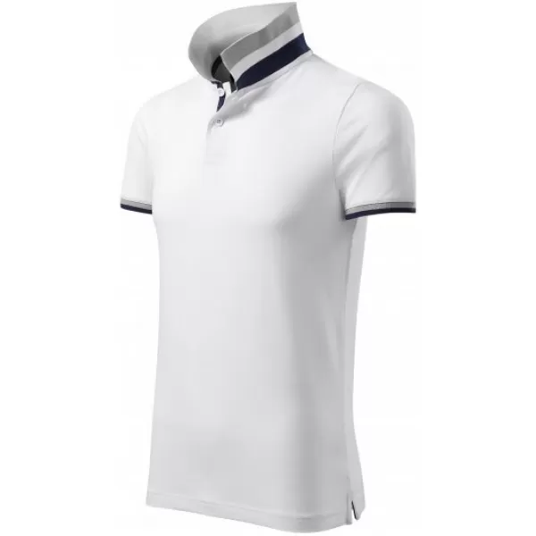  Pánské triko s límečkem MALFINI PREMIUM COLLAR UP 256 BÍLÁ 