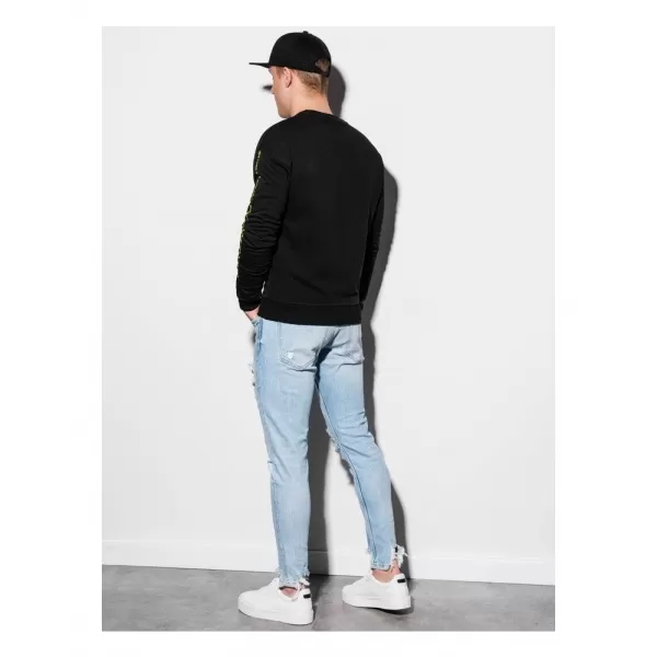  Pánská mikina OMBRE AB1046 BLACK 