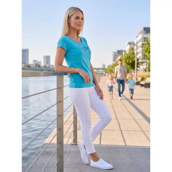  Dámské triko ALTISPORT CARRYOVER ALW001120 TYRKYSOVÁ 
