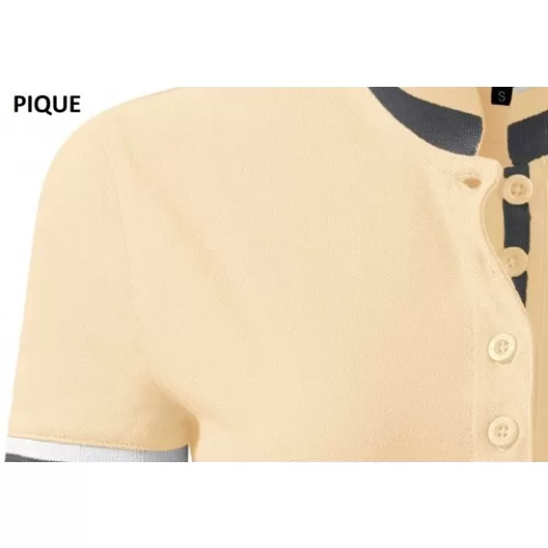  Dámské triko s límečkem MALFINI PREMIUM COLLAR UP 257 BOURBON VANILLA 