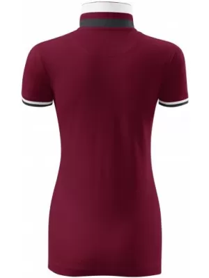 Dámské triko s límečkem MALFINI PREMIUM COLLAR UP 257 GARNET