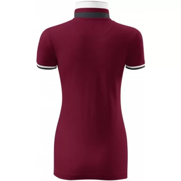  Dámské triko s límečkem MALFINI PREMIUM COLLAR UP 257 GARNET 