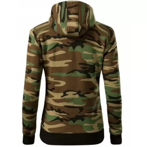  Dámská mikina MALFINI CAMO ZIPPER C20 CAMOUFLAGE BROWN 