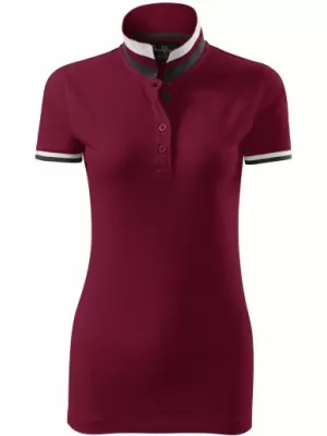 Dámské triko s límečkem MALFINI PREMIUM COLLAR UP 257 GARNET