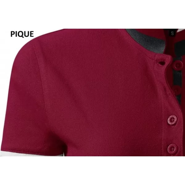  Dámské triko s límečkem MALFINI PREMIUM COLLAR UP 257 GARNET 