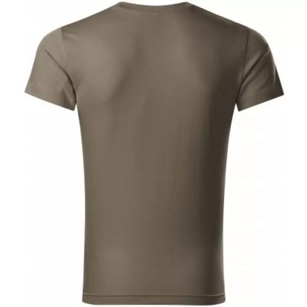  Pánské triko MALFINI SLIM FIT V-NECK 146 ARMY 