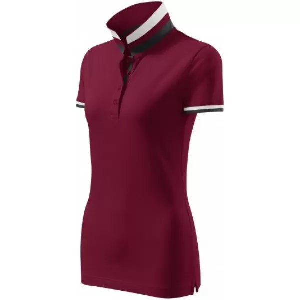  Dámské triko s límečkem MALFINI PREMIUM COLLAR UP 257 GARNET 