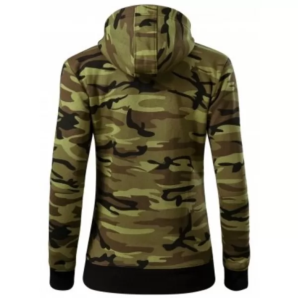  Dámská mikina MALFINI CAMO ZIPPER C20 CAMOUFLAGE GREEN 