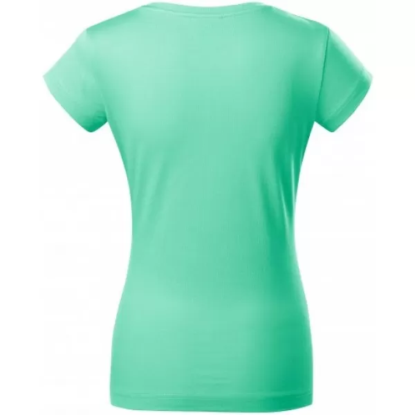  Dámské triko MALFINI FIT V-NECK 162 MÁTOVÁ 