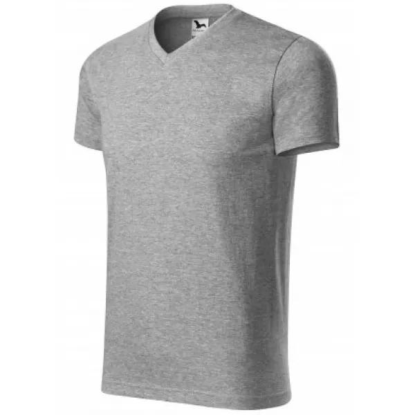  Pánské triko MALFINI HEAVY V-NECK 111 TMAVĚ ŠEDÝ MELÍR 