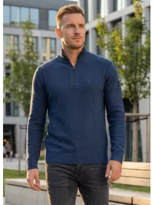 Pánský svetr ALTISPORT BASEK MPLS094 TMAVĚ MODRÁ