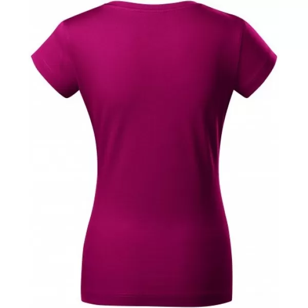  Dámské triko MALFINI FIT V-NECK 162 FUCHSIA RED 