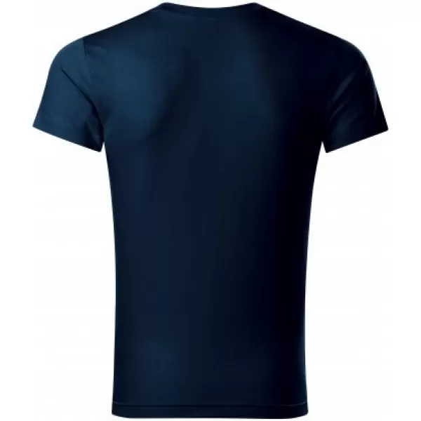  Pánské triko MALFINI SLIM FIT V-NECK 146 NÁMOŘNÍ MODRÁ 