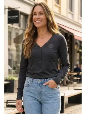 Dámské triko ALTISPORT HODEIA LTSS695 TMAVĚ ŠEDÁ