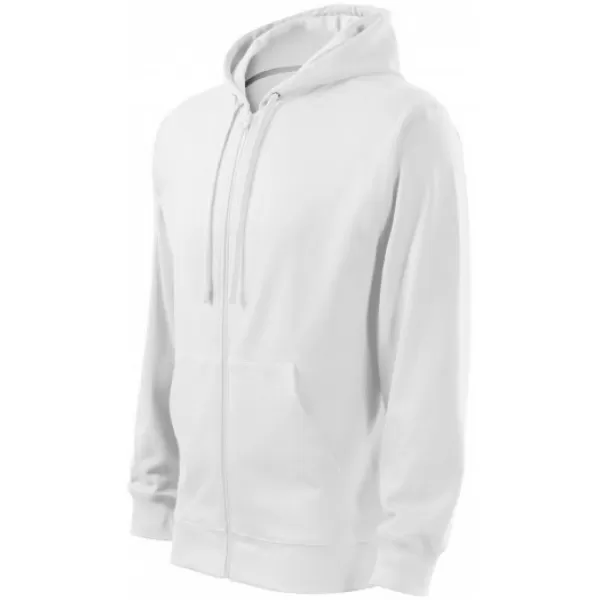  Pánská mikina MALFINI TRENDY ZIPPER 410 BÍLÁ 