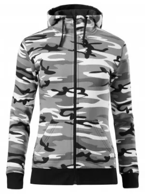 Dámská mikina MALFINI CAMO ZIPPER C20 CAMOUFLAGE GRAY