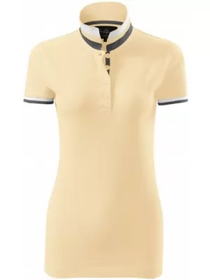 Dámské triko s límečkem MALFINI PREMIUM COLLAR UP 257 BOURBON VANILLA