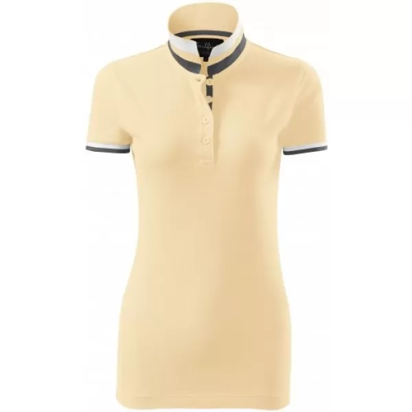  Dámské triko s límečkem MALFINI PREMIUM COLLAR UP 257 BOURBON VANILLA 