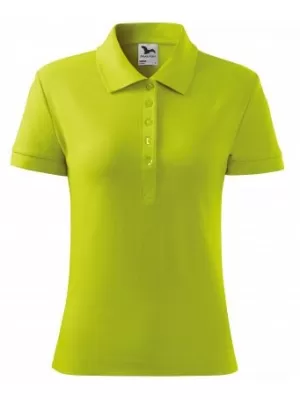 Dámské triko s límečkem MALFINI COTTON 213 LIMETKOVÁ
