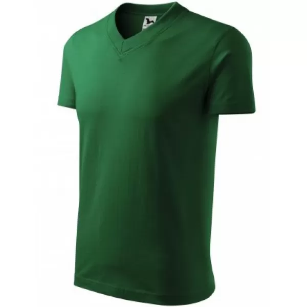  Pánské triko MALFINI V-NECK 102 LAHVOVĚ ZELENÁ 