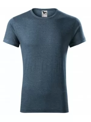 Pánské triko MALFINI FUSION 163 TMAVÝ DENIM MELÍR