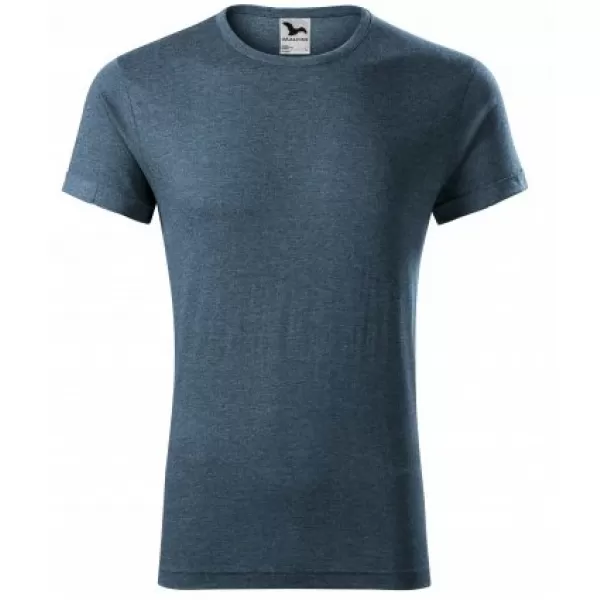  Pánské triko MALFINI FUSION 163 TMAVÝ DENIM MELÍR 