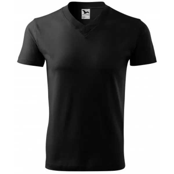  Pánské triko MALFINI V-NECK 102 ČERNÁ 