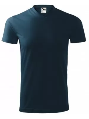 Pánské triko MALFINI HEAVY V-NECK 111 NÁMOŘNÍ MODRÁ