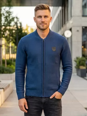 Pánský svetr ALTISPORT ZINAJ MPLS093 TMAVĚ MODRÁ