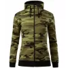 Dámská mikina MALFINI CAMO ZIPPER C20 CAMOUFLAGE GREEN
