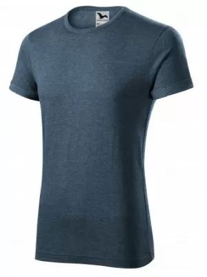 Pánské triko MALFINI FUSION 163 TMAVÝ DENIM MELÍR
