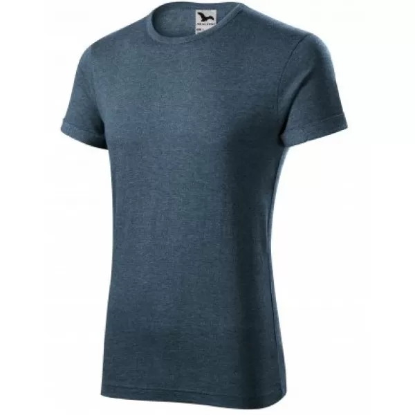  Pánské triko MALFINI FUSION 163 TMAVÝ DENIM MELÍR 