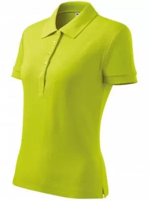 Dámské triko s límečkem MALFINI COTTON 213 LIMETKOVÁ