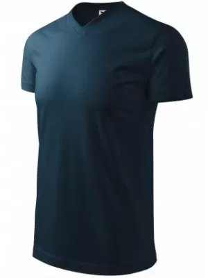 Pánské triko MALFINI HEAVY V-NECK 111 NÁMOŘNÍ MODRÁ