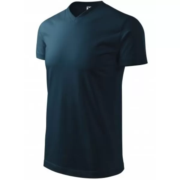  Pánské triko MALFINI HEAVY V-NECK 111 NÁMOŘNÍ MODRÁ 