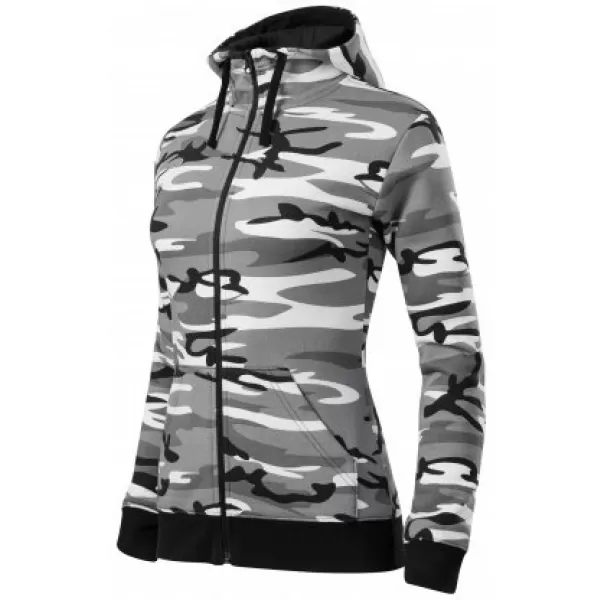  Dámská mikina MALFINI CAMO ZIPPER C20 CAMOUFLAGE GRAY 