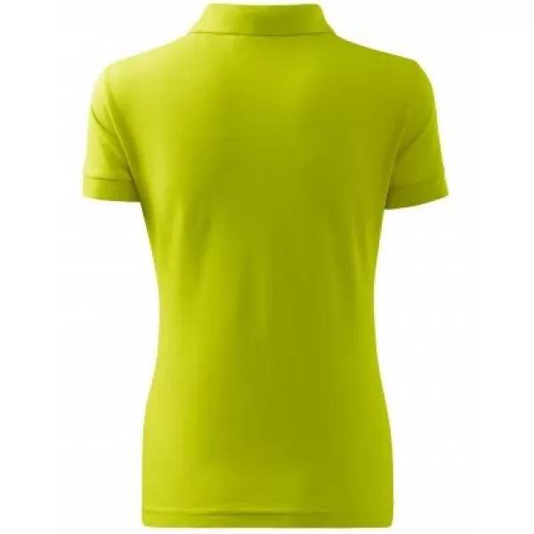  Dámské triko s límečkem MALFINI COTTON 213 LIMETKOVÁ 