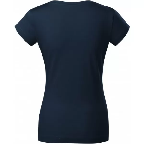  Dámské triko MALFINI FIT V-NECK 162 NÁMOŘNÍ MODRÁ 