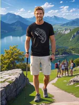 Pánské triko ALTISPORT CARRYOVER ALM017129 ČERNÁ
