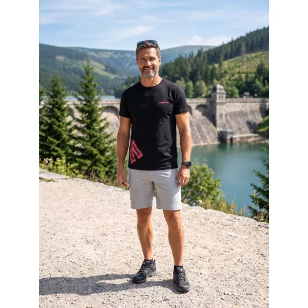  Pánské triko ALTISPORT ALM013129 ČERNOČERVENÁ 