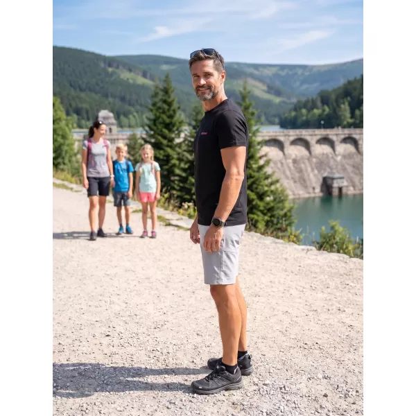  Pánské triko ALTISPORT ALM013129 ČERNOČERVENÁ 