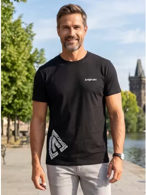 Pánské triko ALTISPORT ALM013129 ČERNOBÍLÁ