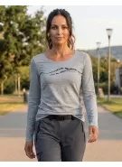 Dámské triko s dlouhým rukávem ALTISPORT CARRYOVER ALW001169 TMAVĚ ŠEDÝ MELIR