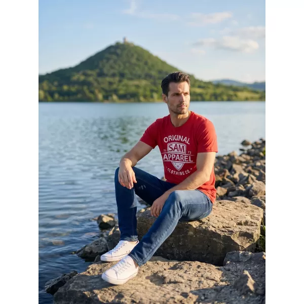  Pánské triko SAM 73 LIAM MT 768 ČERVENÁ 
