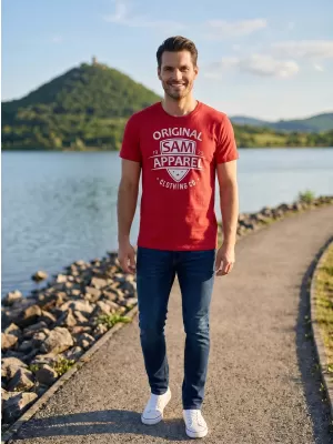 Pánské triko SAM 73 LIAM MT 768 ČERVENÁ