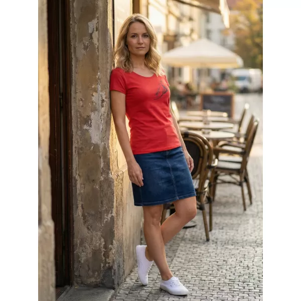  Dámské triko ALTISPORT ALW030F61 ČERVENÁ 